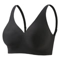 Women's Deep V Jelly Seamless Bra Wire-Free 3D Soft Support Thin Molding Leopard Print Solid Color Comfortable Bra Underwear