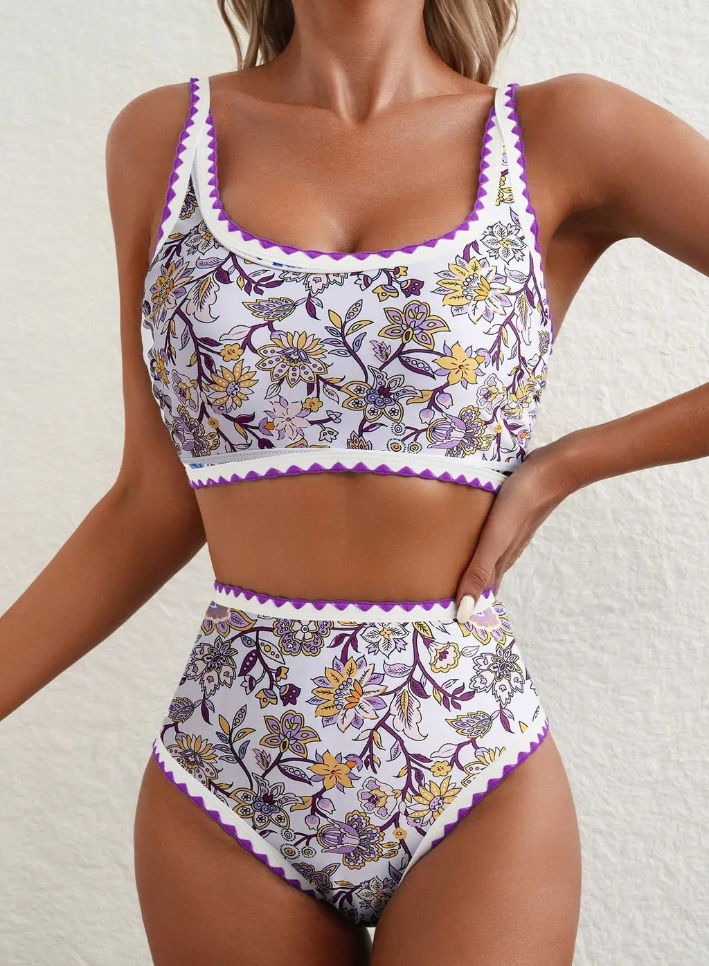 New Sexy Bikinis Print Swimsuits Women's Swimwear Push Up Female Beach Swim Wear Bathing Suits High Waist Bikini Set Pool Bather