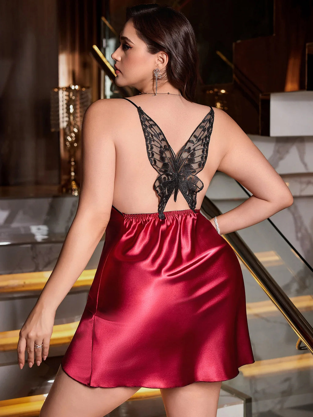 Plus Size Women's Dress Sexy Butterfly Backless Women's Clothing Comfortable Plus Size Party Desses For Woman