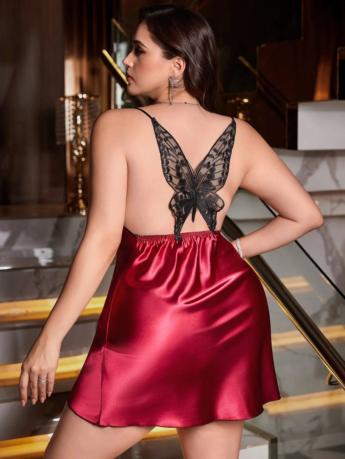 Plus Size Women's Dress Sexy Butterfly Backless Women's Clothing Comfortable Plus Size Party Desses For Woman