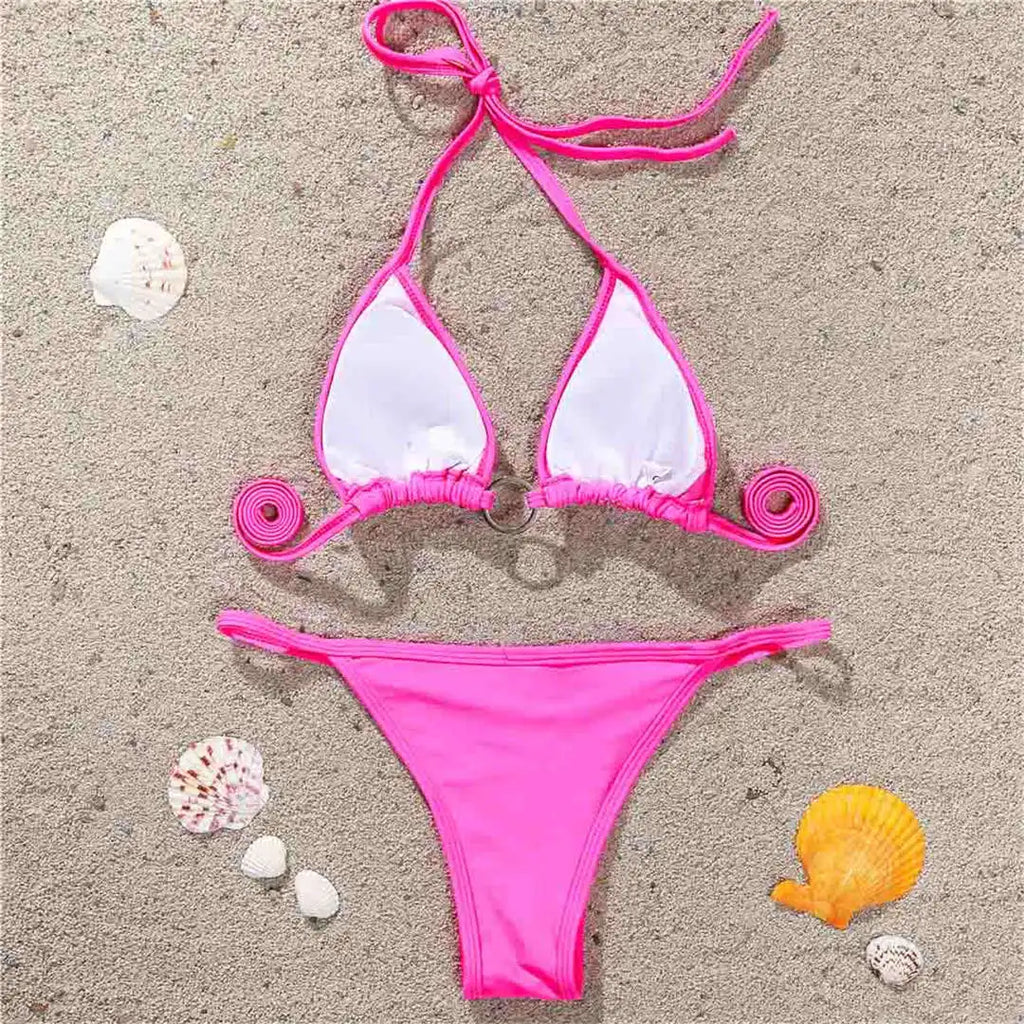 Sexy Bling Rhinestone Mini Bikini Female Swimsuit Women Swimwear Two-Pieces Bikini Set Bather Bathing Suit Swim Lady V2064
