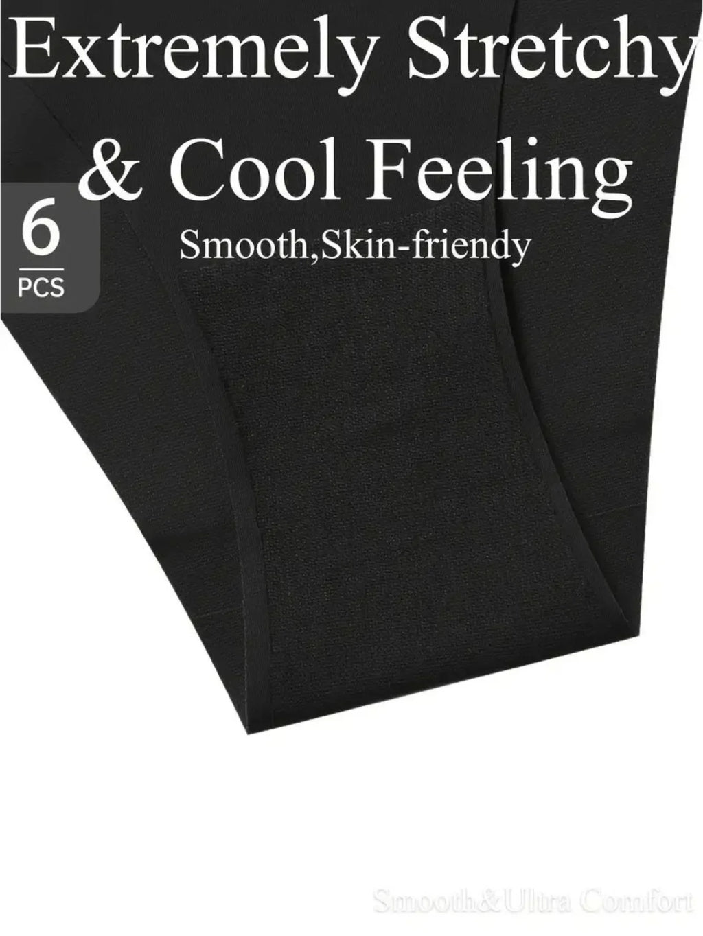 6 Pcs/Set Women's V-Waist Low-Rise Cotton Bikini Briefs - Seamless, Skin-Friendly, 100% Cotton Crotch, 8 Solid Colors, S-XL