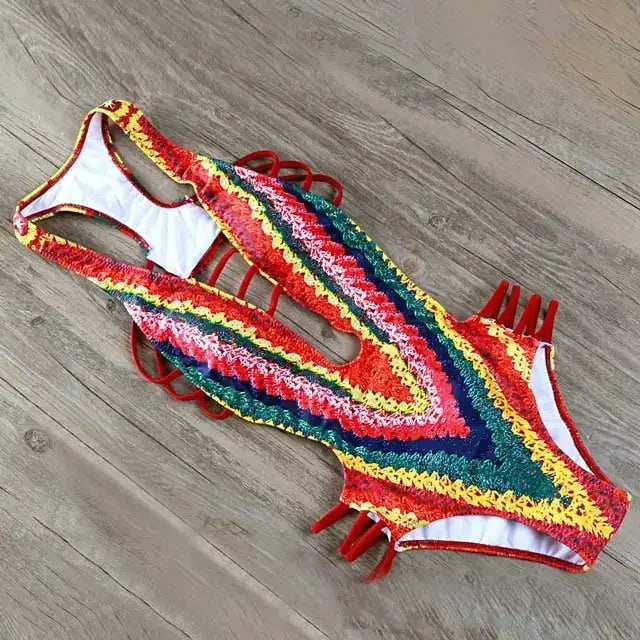S - XXL Sexy Printed Women Swimwear One Piece Swimsuit Female High Cut Trikini Backless Monokini Bather Bathing Suit Swim Lady