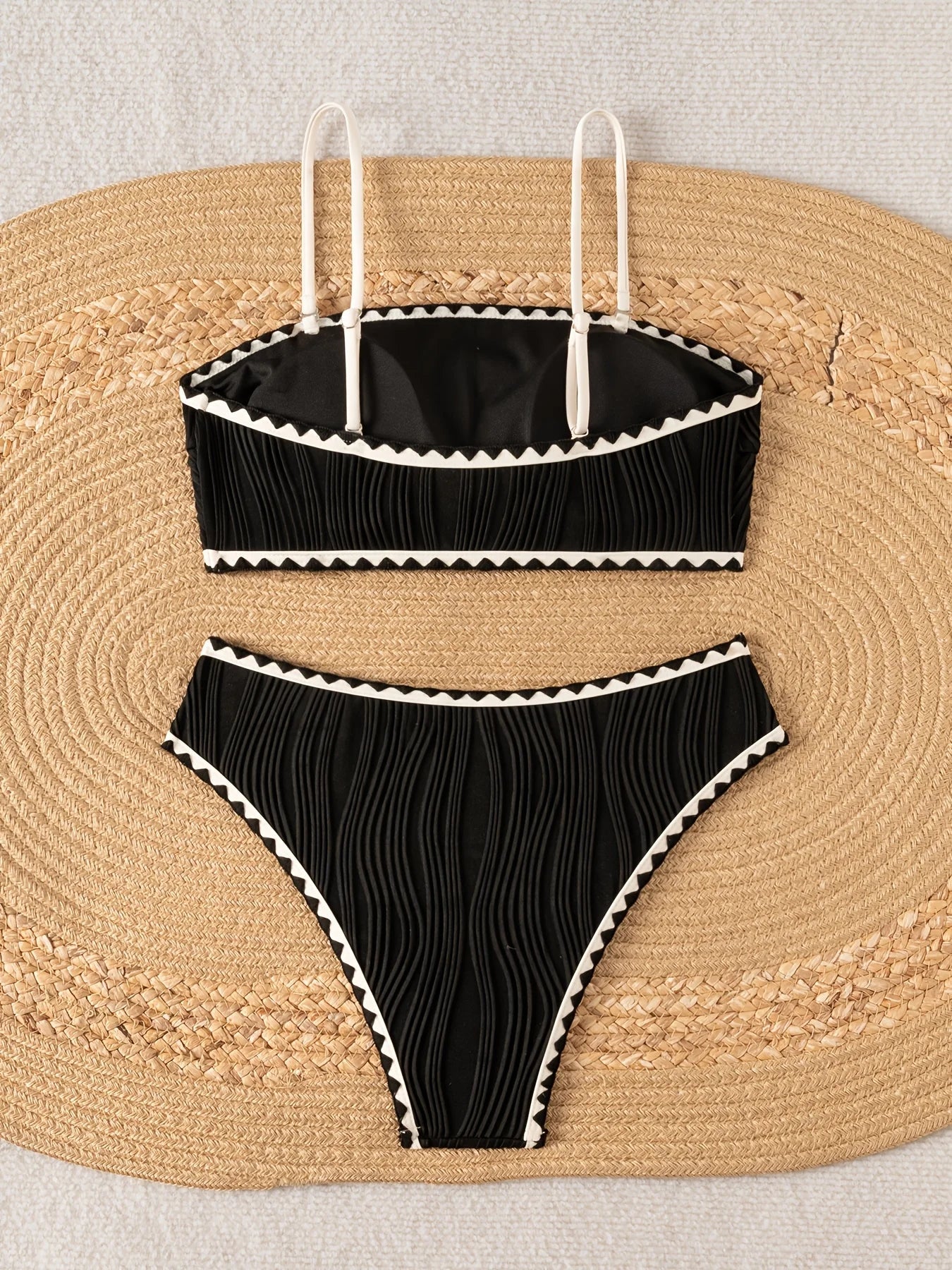 ZTVitality Patchwork Sexy Push Up Bikinis 2026 New Arrival Padded Bra Mid Waist Swimsuit Summer Swimming Suit Women Biquini