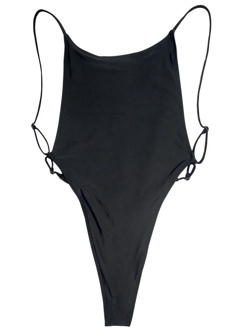 Extreme Mini Micro String Backless Women Swimwear One Piece Swimsuit Female High Cut Monokini Thong Bathing Suit Swim Beachwear