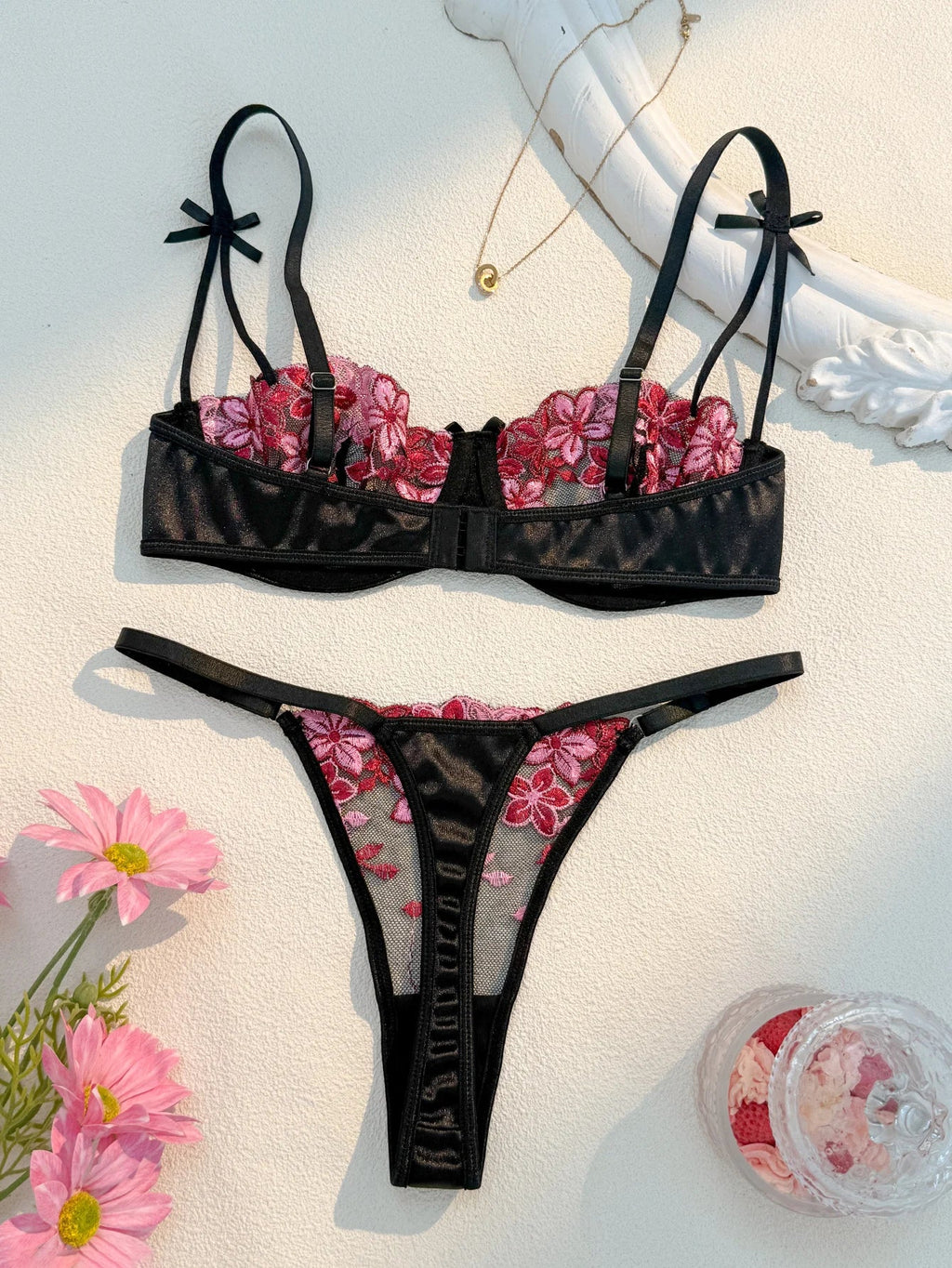 Valentine's Eve Light  Danube Group Ladies Sexy Lingerie Bra Women's Suit - the Temptation of a Seductive Night