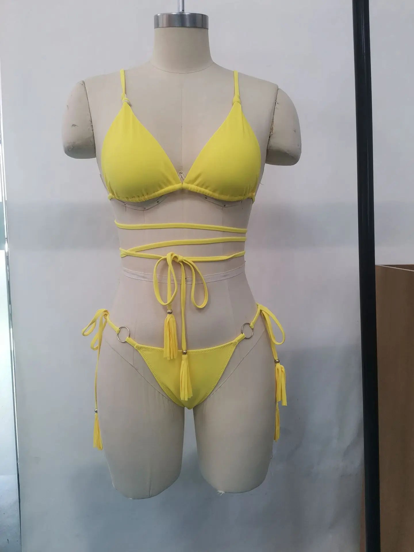 Print Triangle Bikini Set Women Split Swimwear Sexy Bandage Design Micro Bikini Beachwear Summer New Lady Swimming Bathing Suit