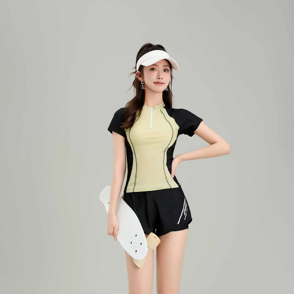 New Split Swimsuit for Women, Conservatively Concealed and Slimming, Swimming Pool Exclusive for Girls' Vacation Swimsuit