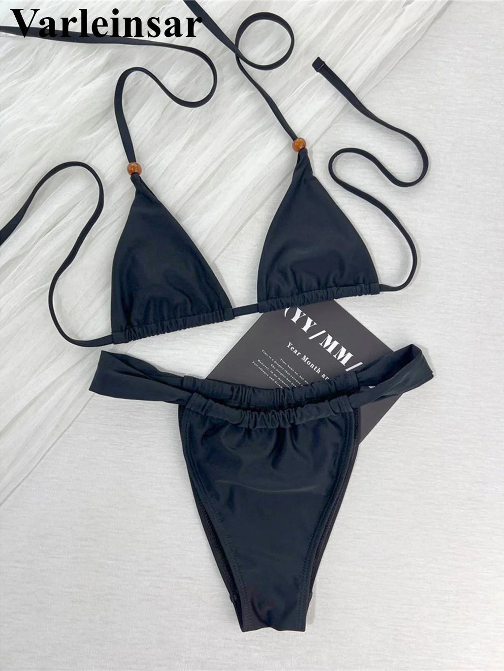 2026 Sexy Halter High Cut Leg Bikini Female Swimsuit Women Swimwear Two-Pieces Bikini Set Padded Bather Bathing Suit Swim V8386