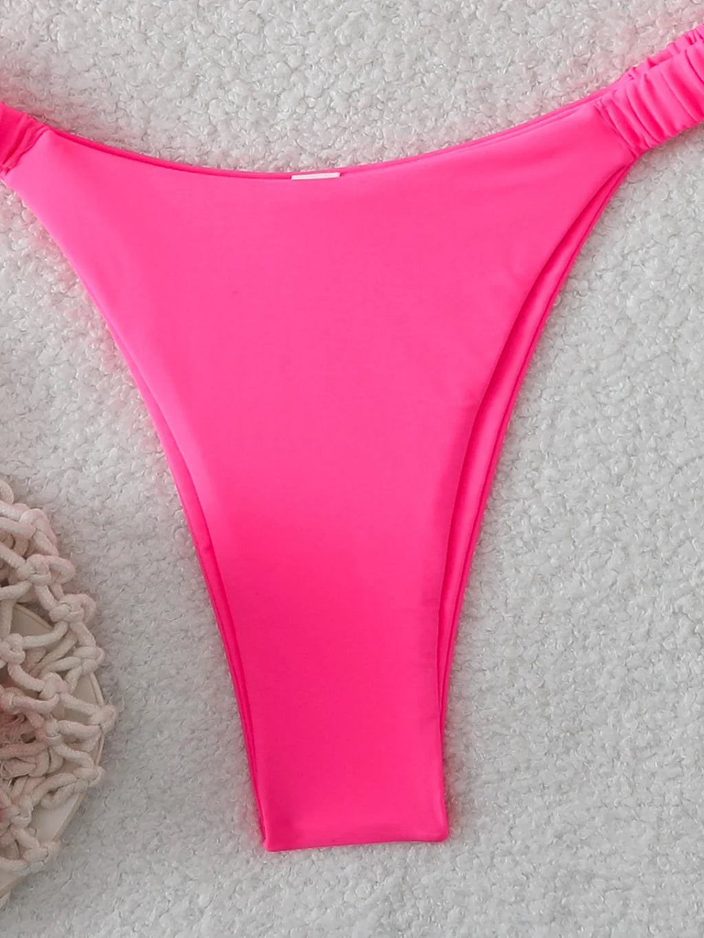 Strappy Bandeau Thong Bikinis 2026 Women Sexy Swimsuit Solid Brazilian Swimwear Female Bathers Bathing Swimming Swim Suit