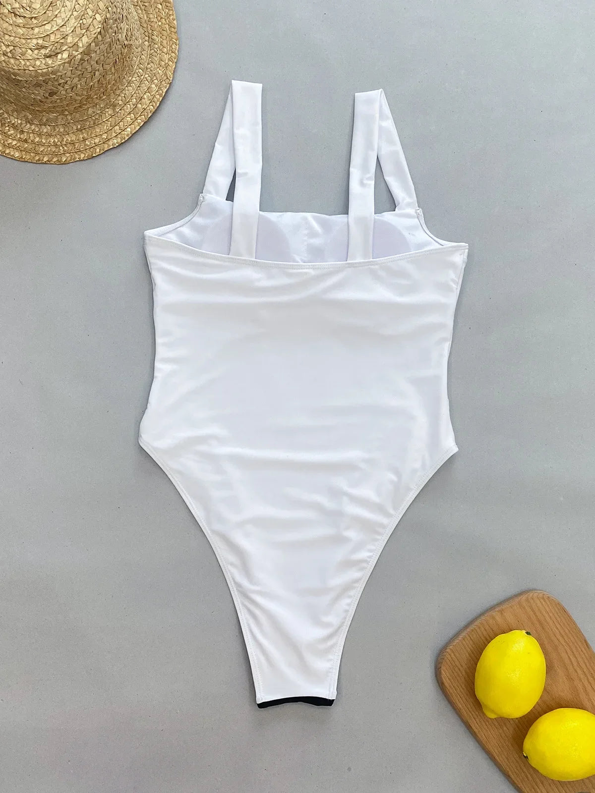 DEAK Sexy Bandeau Black White Swimwear Women Vintage Retro One Piece Swimsuit Bathing Suit Beachwear Monokini Swimming Suit