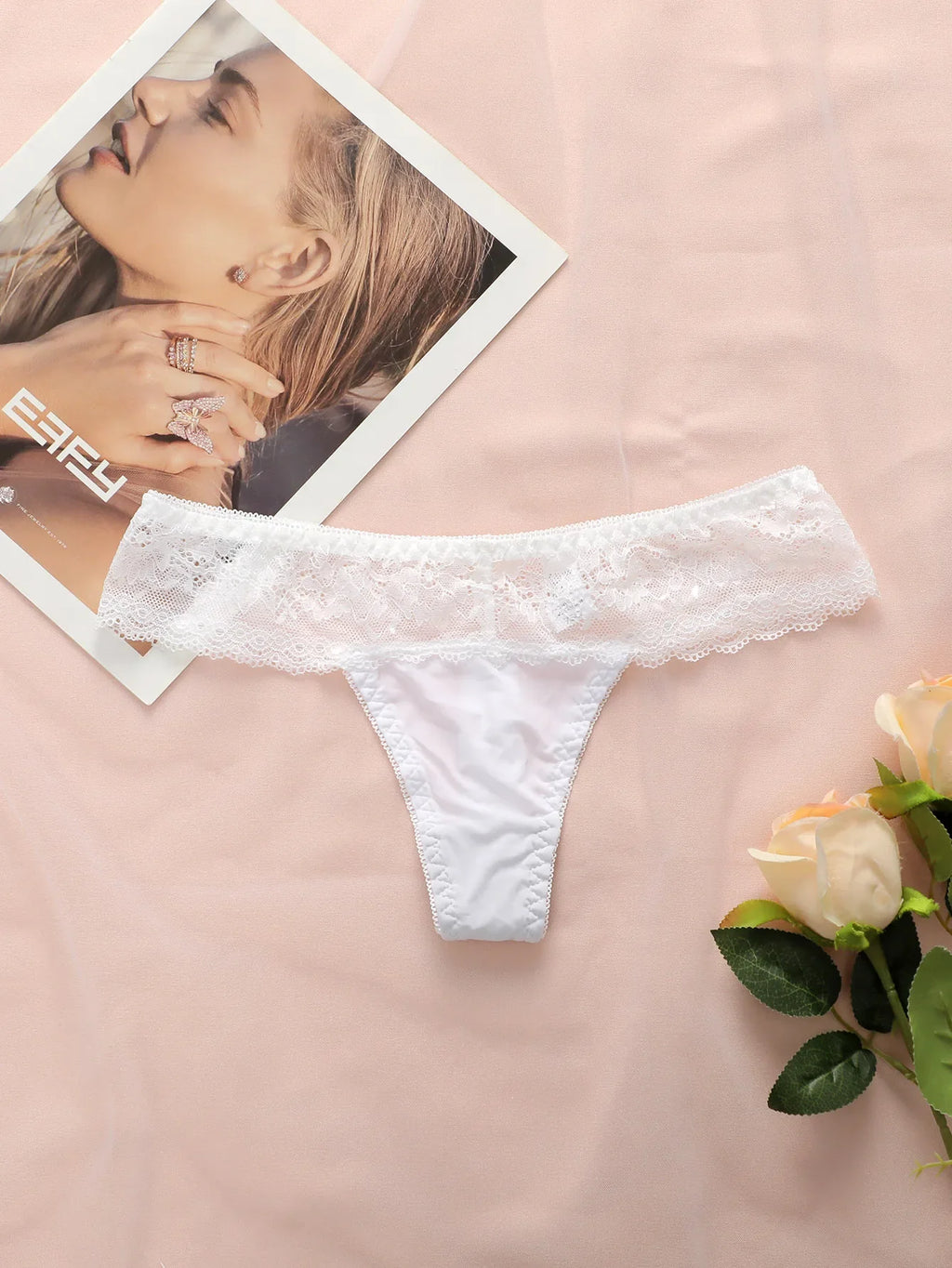 Hot selling women's sexy embroidered lace bra set with steel ring gathering push up and seamless thong set B6064