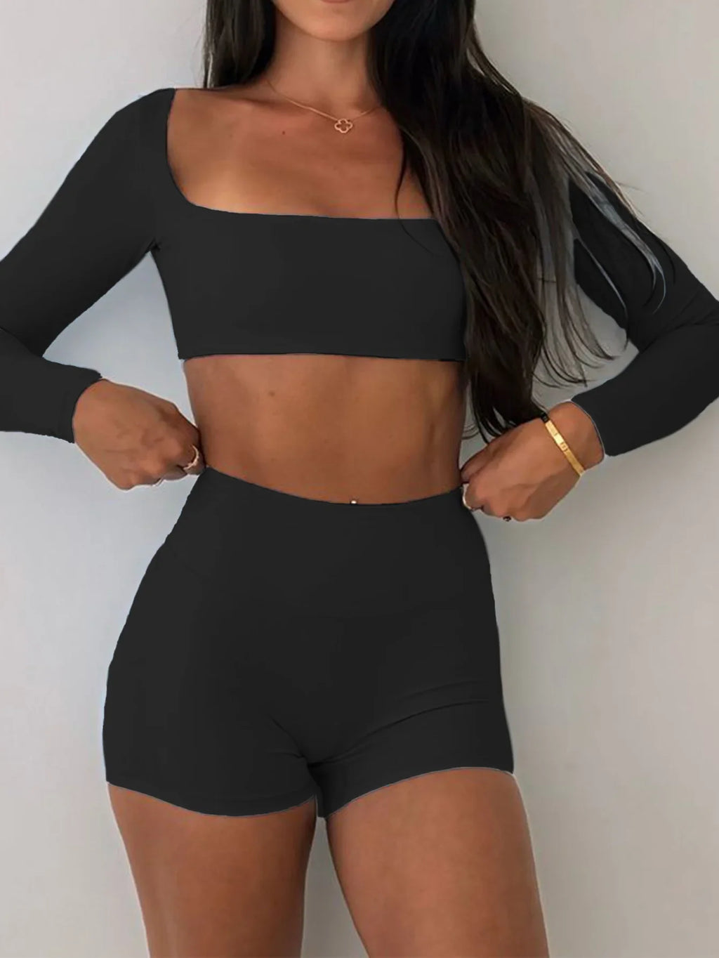 European and American yoga sports vest T-shirt shorts suit