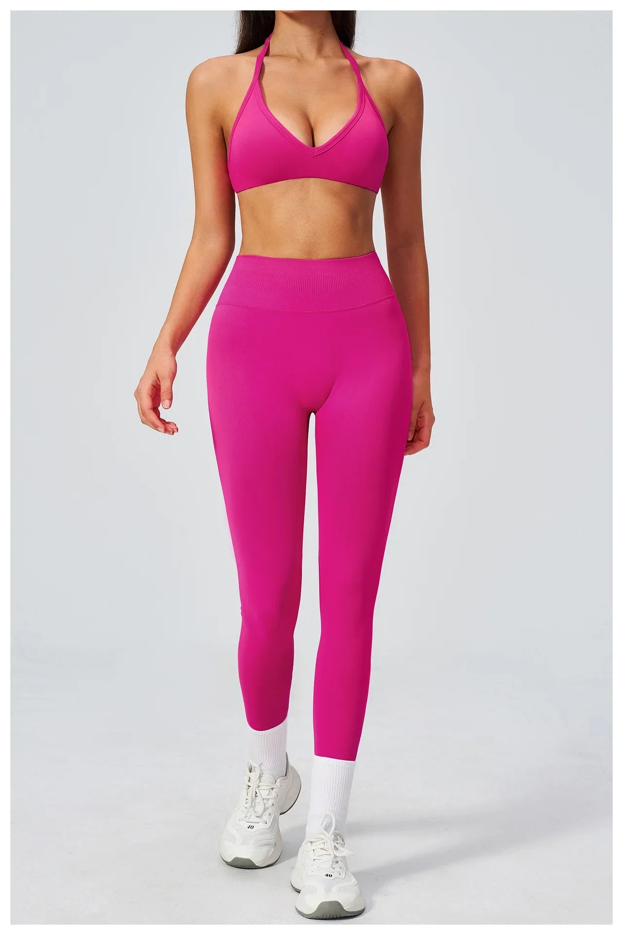 Breathable Quick Drying Yoga Set for Women Beauty Back Sports Bra High Waist Leggings Fitness Suit Outwear Gym Running Tracksuit