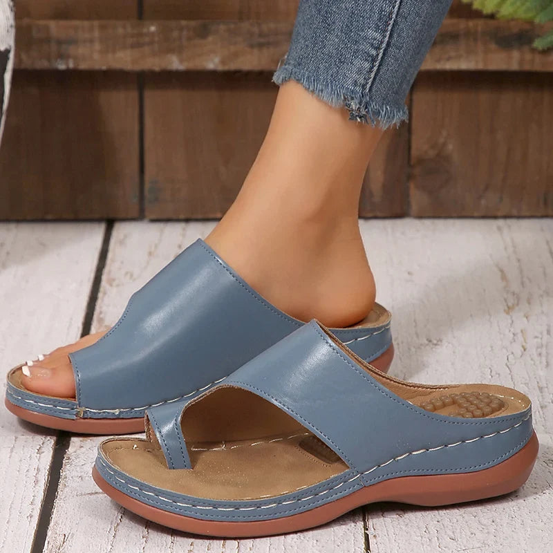 Lightweight Clip Toe Wedge Heel Slippers Women Plus Size 43 Thick Bottom Casual Sandals Woman Outdoor Platform Summer Sandles