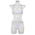 Sexy French Minimizer Bra Ultra Thin Embroidery Lace Large Bust Full Coverage Wireless Lingerie Set CA Delivery MOYISU 32-38-ABC