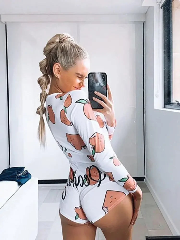 Women Casual Playsuits Long Sleeve V Neck Button Down Bodycon Romper Women Short Jumpsuit Overalls Loungewear Summer Fall