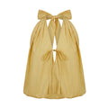 Women Fashionable Solid Color Summer Halter Tops Deep V Neck Sleeveless Backless Bubble Hem Vest