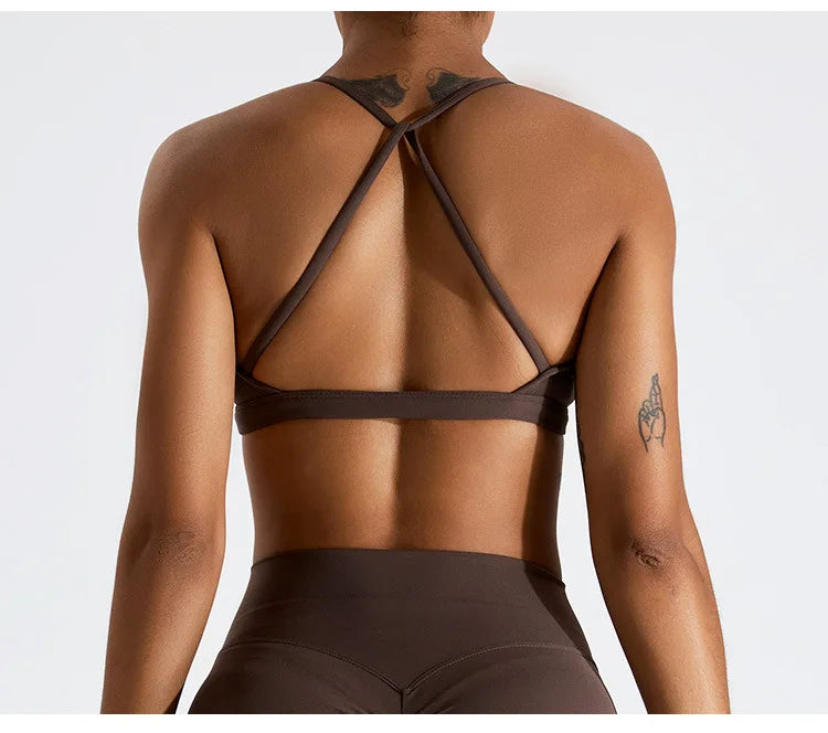Summer Sexy Scrunch Sports Bra Gym Top Women Running Back Cross Top Sportswear Workout Underwear Fitness Workout Yoga Clothing