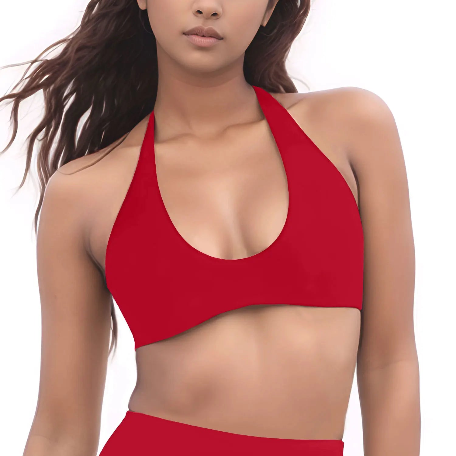 NCLAGEN Gym high support Workout underwear SoftMotion Minimal Halter Neck Bralette Women's sports bra Pilates yoga halter top