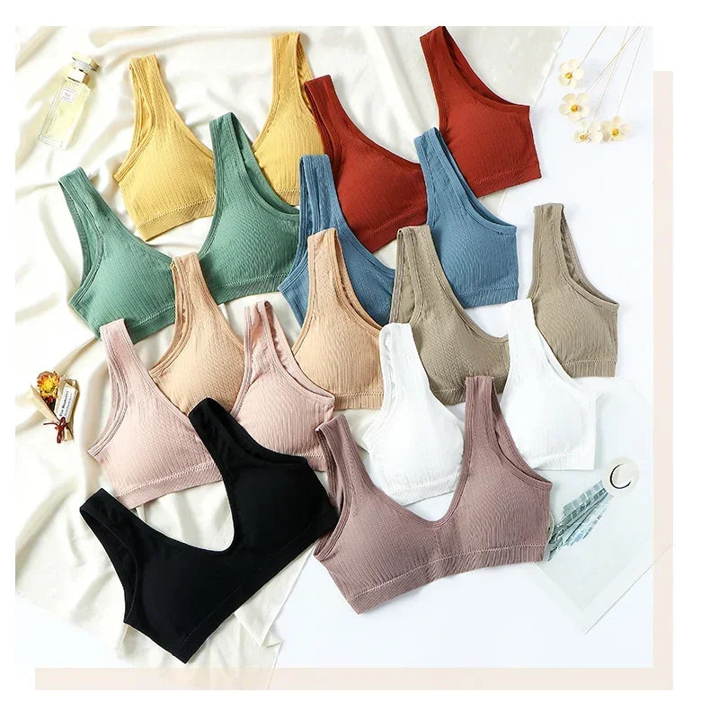 Sexy Lingerie Set Underwear Women Seamless Push Up Sports Bra High Waist Panties Solid Bras Brief Sets Sujetadores Soutien Gorge
