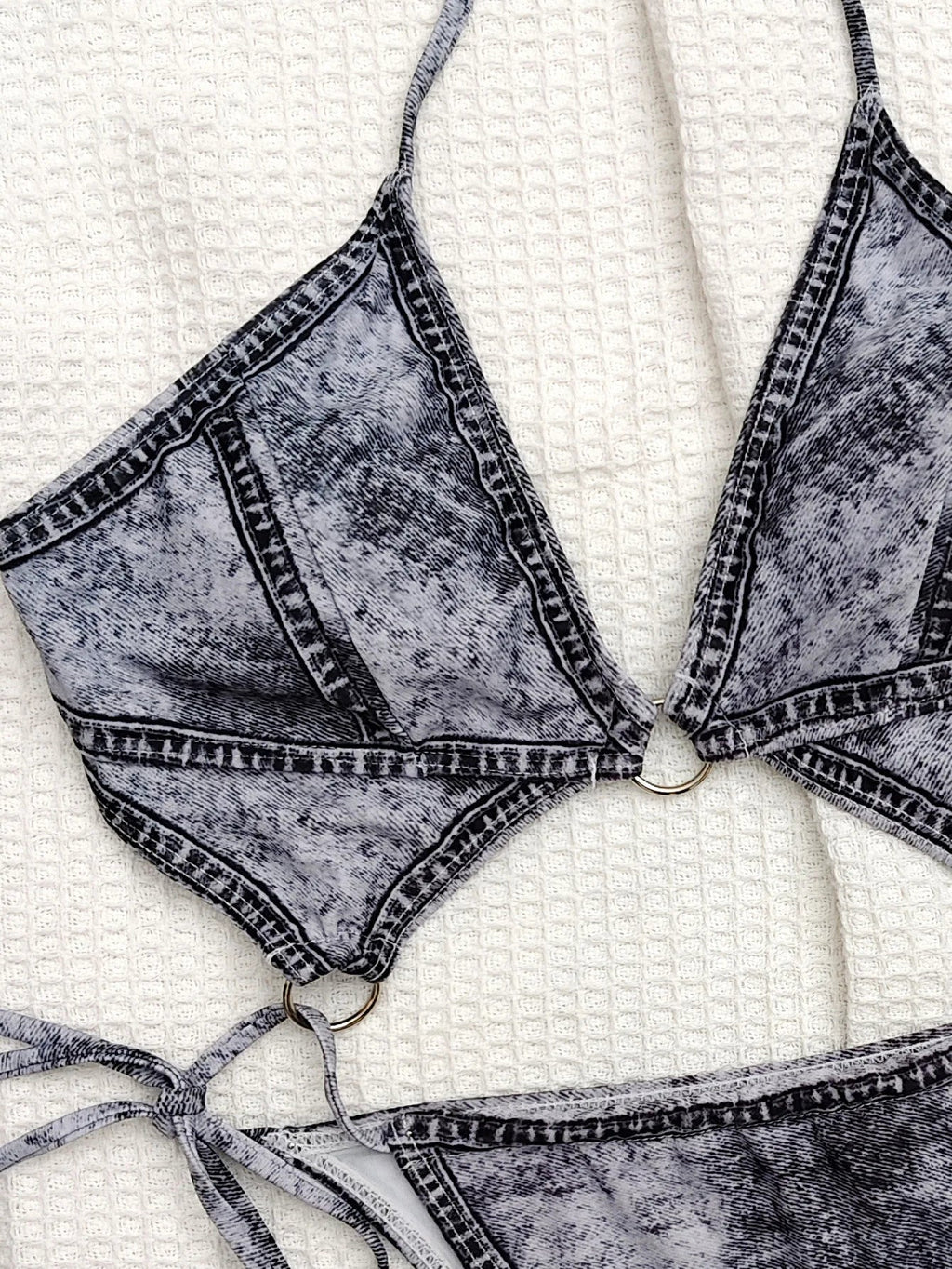 2026 Sexy Cowboy Monokini Swimsuit One Piece String Ring Link Swimwear Women Bathers Bathing Swimming Swim Suit Female Beachwear