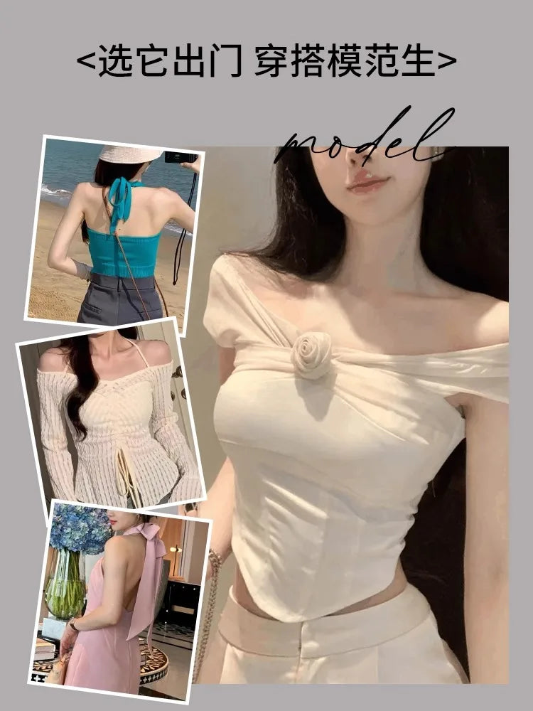MOYISU Strapless Push Up Bra Underwear, Cross Back for Small Chest, Padded Enhancer Adhesive Lift to Look Bigger, Deep Plunge
