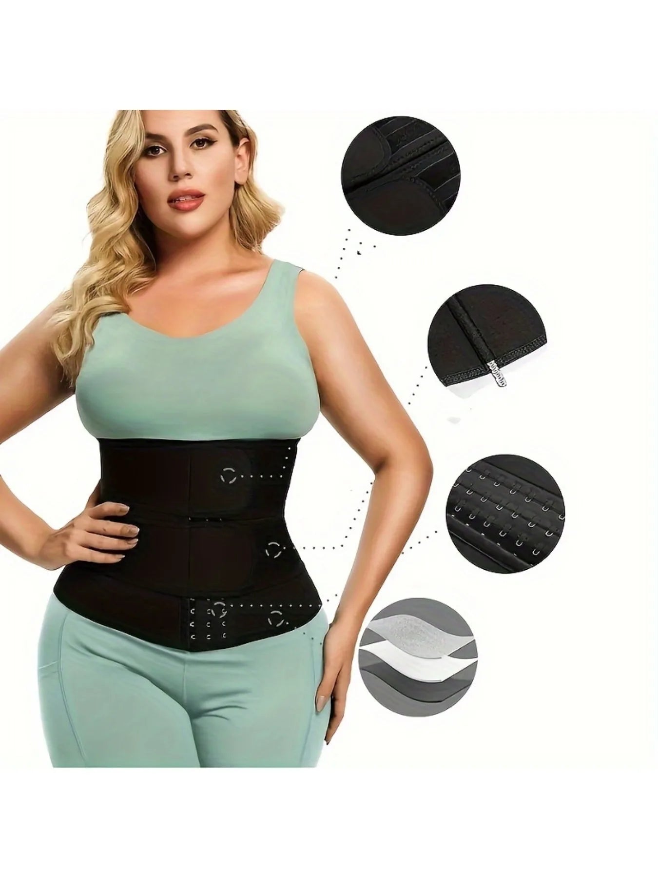 Neoprene Waist Trimmer Belt - Women's Body Shaper with Sauna Sweat Technology, Tummy Control Benefits Sleek Shapewear