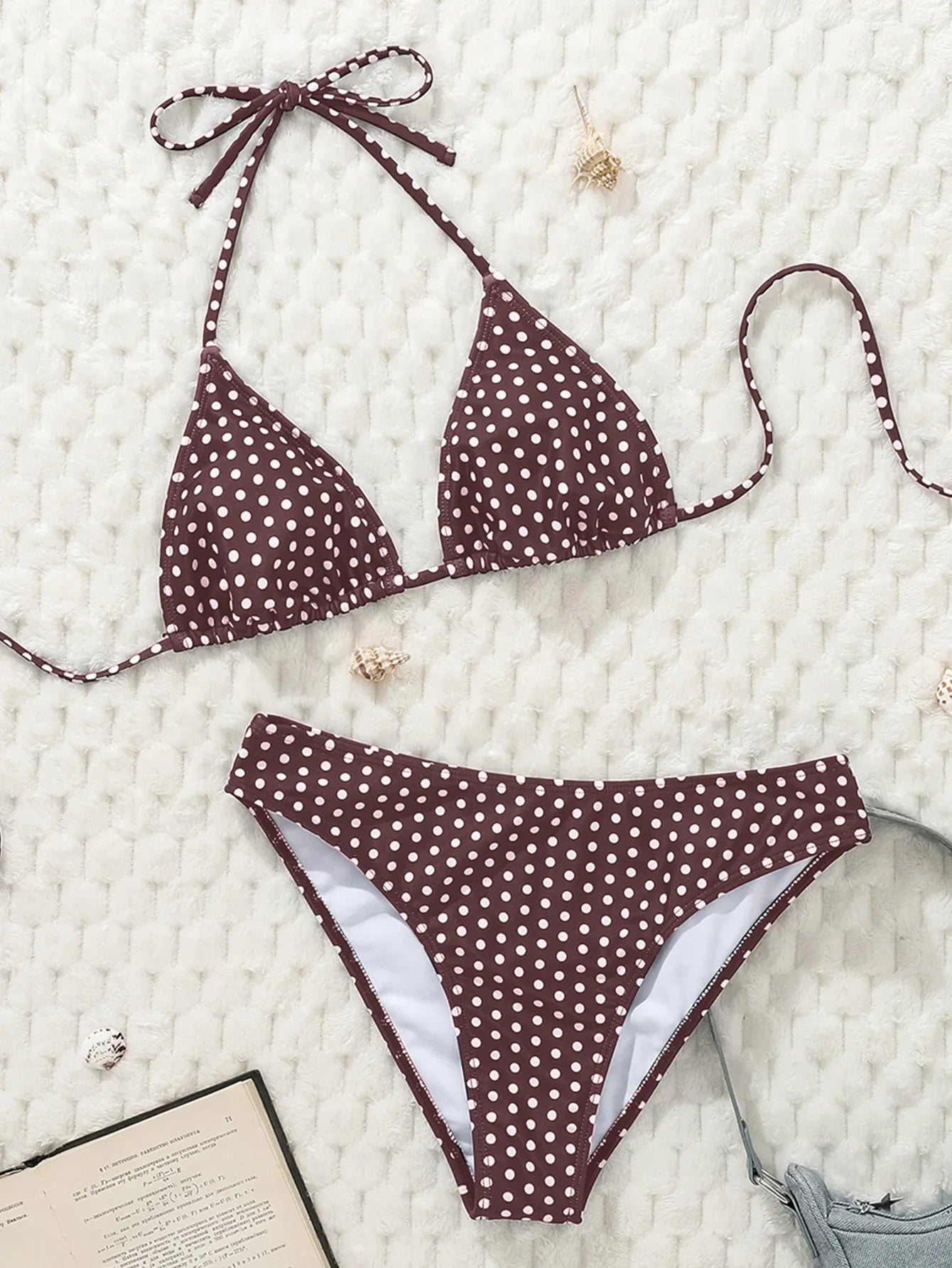 Sexy Black Polka Dot Print Bikini Set Women Halter Push Up Bra High Waist Swimsuit Bathing Suit Vacation Two Piece Swimwear 2026