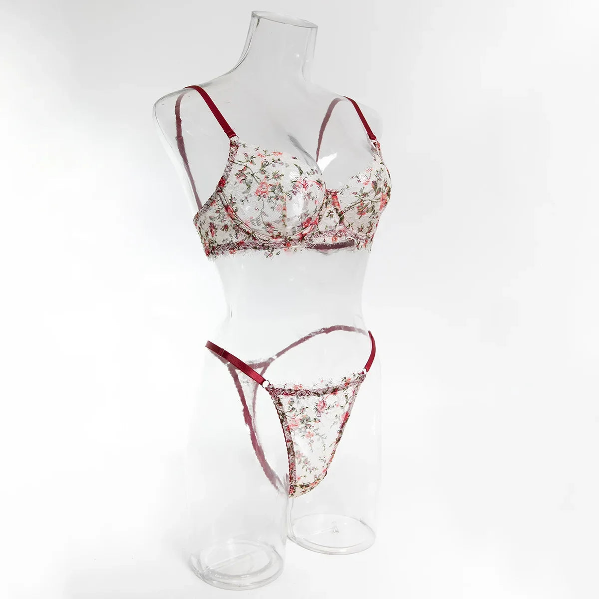 French retro lace underwear set sexy push-up bra erotic underwear