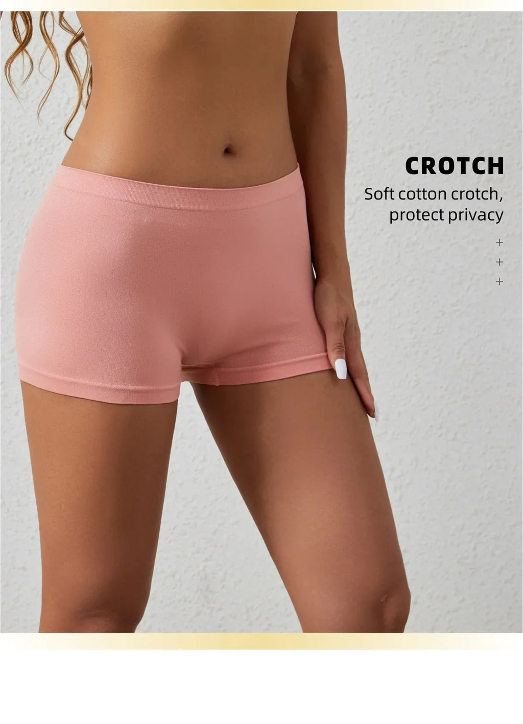Women's underwear, compression pants, sports shorts, solid color underwear, comfortable and close fitting flat underwear
