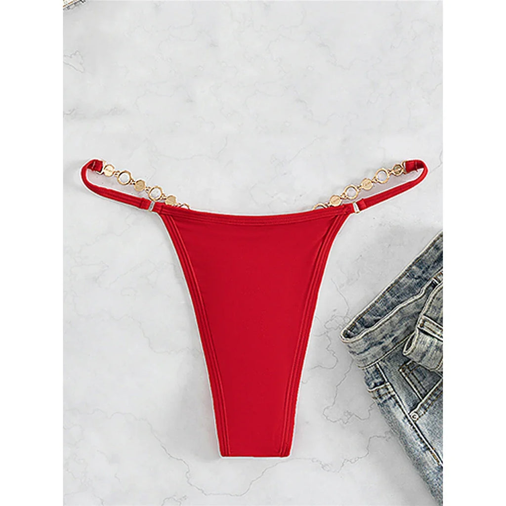 Diamond Extreme Mini Micro Thong Bikini Women Swimwear Female Swimsuit Two-Pieces Bikini Set Bather Bathing Suit Swim Lady V4329