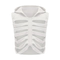 Women Gothic Vest Coat Hollowed Skeletal Gilet Hoodie Sleeveless Hooded Waistcoat Streetwear for Party