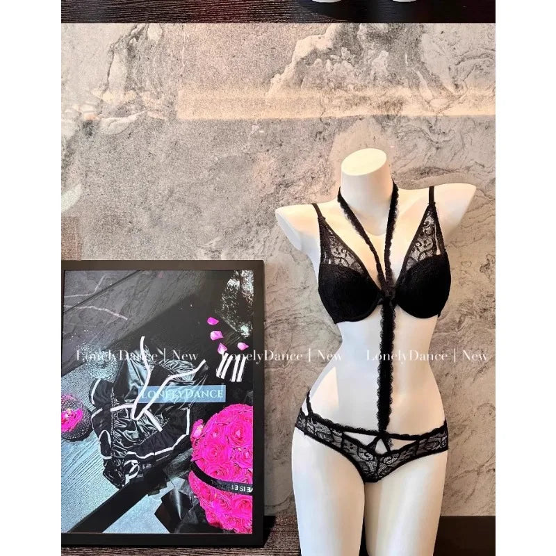 Elegant French Purple Halter Neck Bra Set Delicate Lace Bralette for Small Bust Layered Straps Lingerie UK Sizes MOYISU Sexy Bra