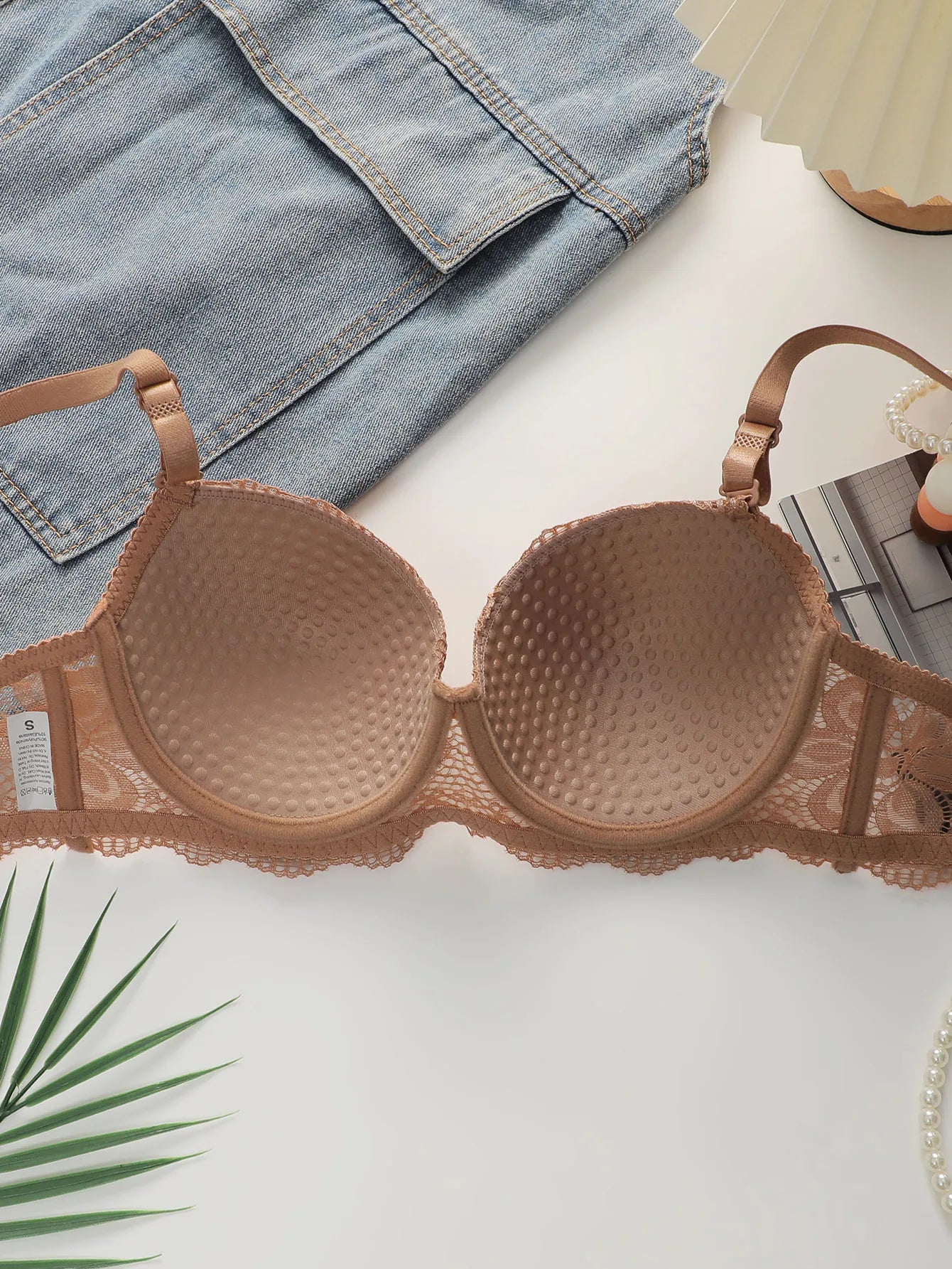 Transparent Floral Two Pieces Bras Panties Set Clothing Sexy Underwire Push Up Lingeries For Women A2123