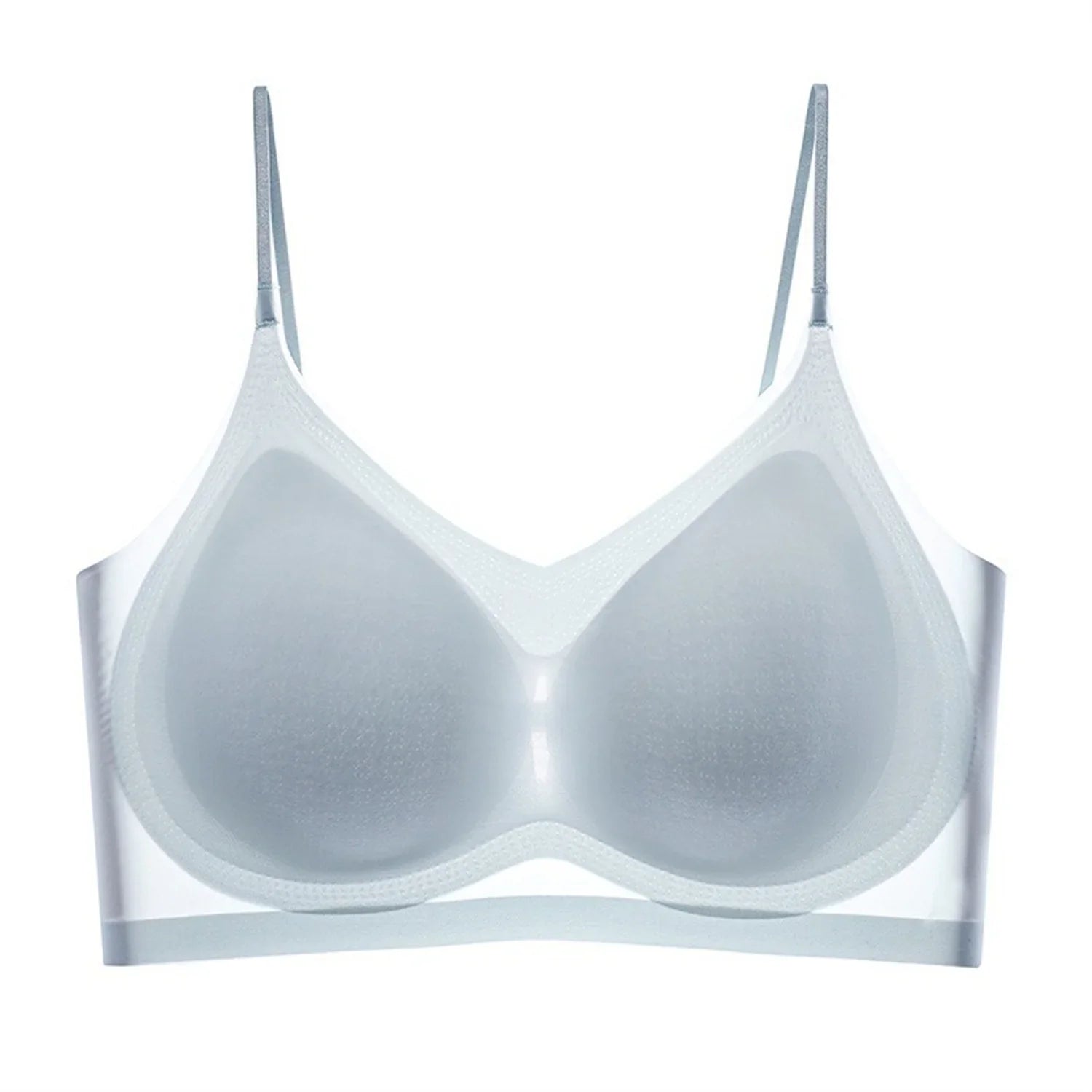 Ultra-Thin Breathable Ice Silk Top Bra Women's Seamless Back Halter Vest Wrap Bra Small Chest Together