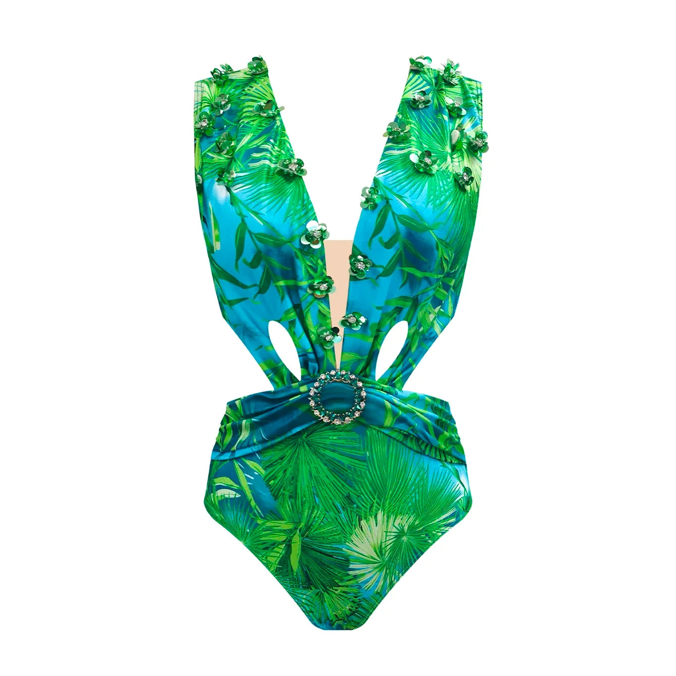 2026 New Elegant Women Swimsuit With Skirt High Waist Swimwear Cover-up Female Skirts Fashion Printed Dress Beachwear