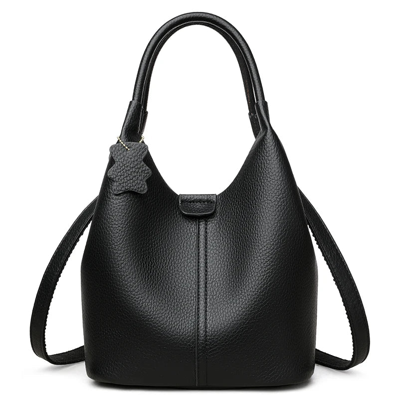 New Trendy Casual Soft PU Women's Handbags Solid Color Large Capacity Female Shoulder Bags Retro Tote Bags For Commute Shopping