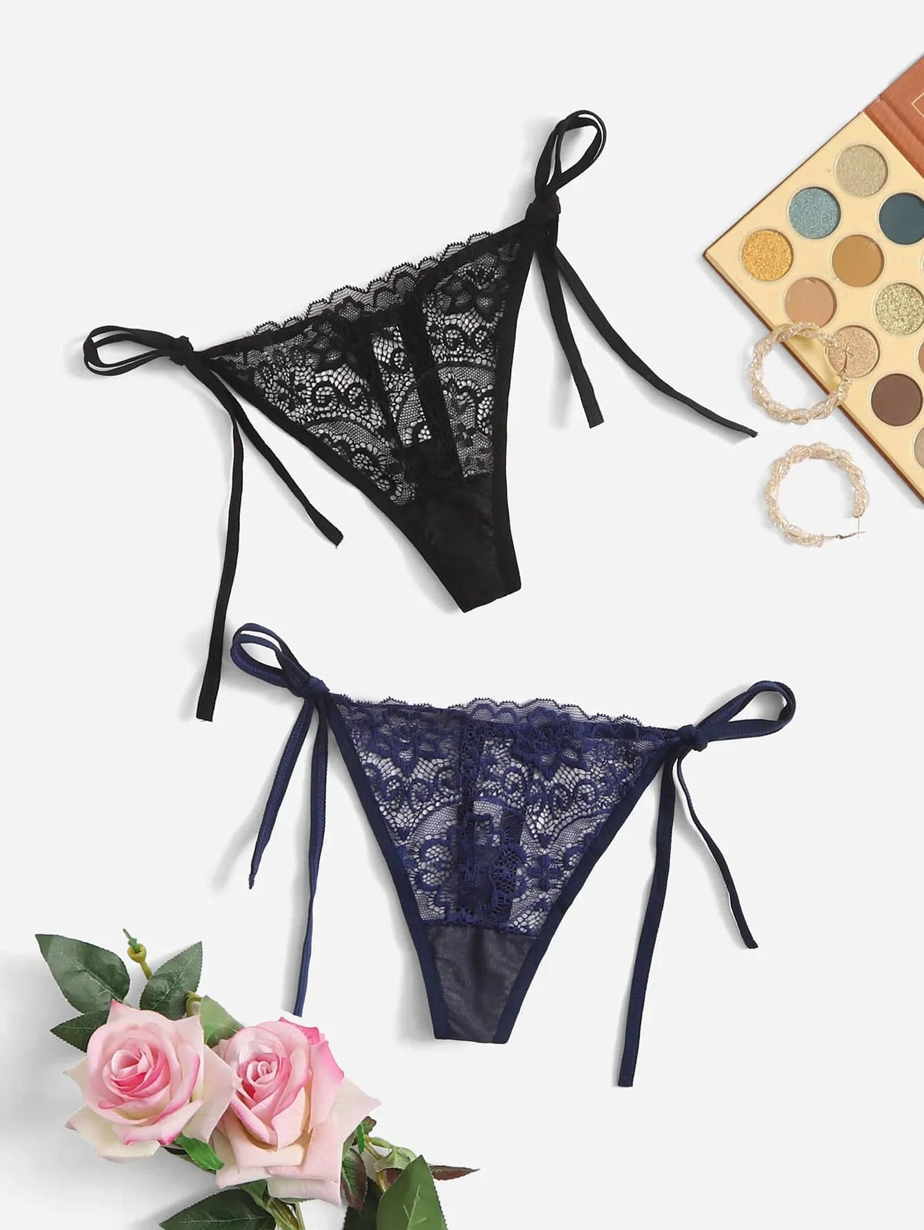 2pcs Low Waist Lace Thong For Women Sexy Panties Comfortable Underwear Female Underpants Lingerie C847