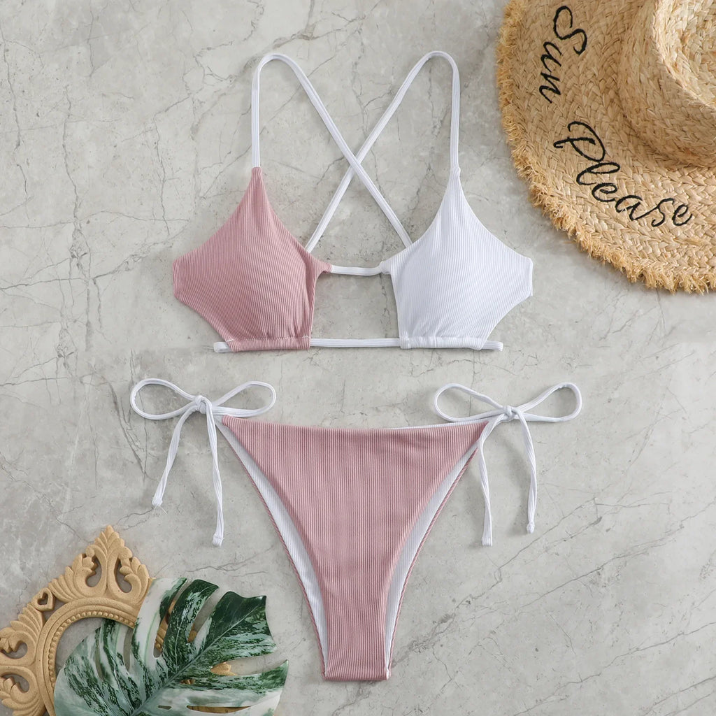 2025 String Bikini Women Brazilian Swimsuit Sexy Push Up Swimwear Female Bathers Bathing Swimming Suit Summer Beachwear