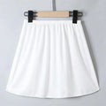 Summer Women's Intimates Casual Mini Lined Skirts Elastic Slips Underskirt Ladies Basic Half Petticoat Intimates Sleepwear