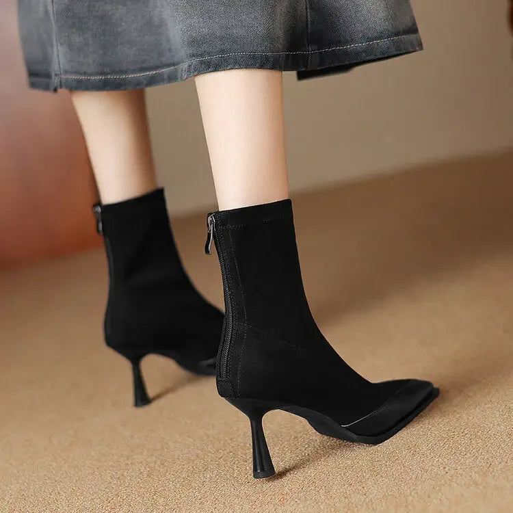 Vintage Thick Heel Women Knee High Boots Fashion Ladies Belt Buckle Knight Long Booties botas de inverno feminina