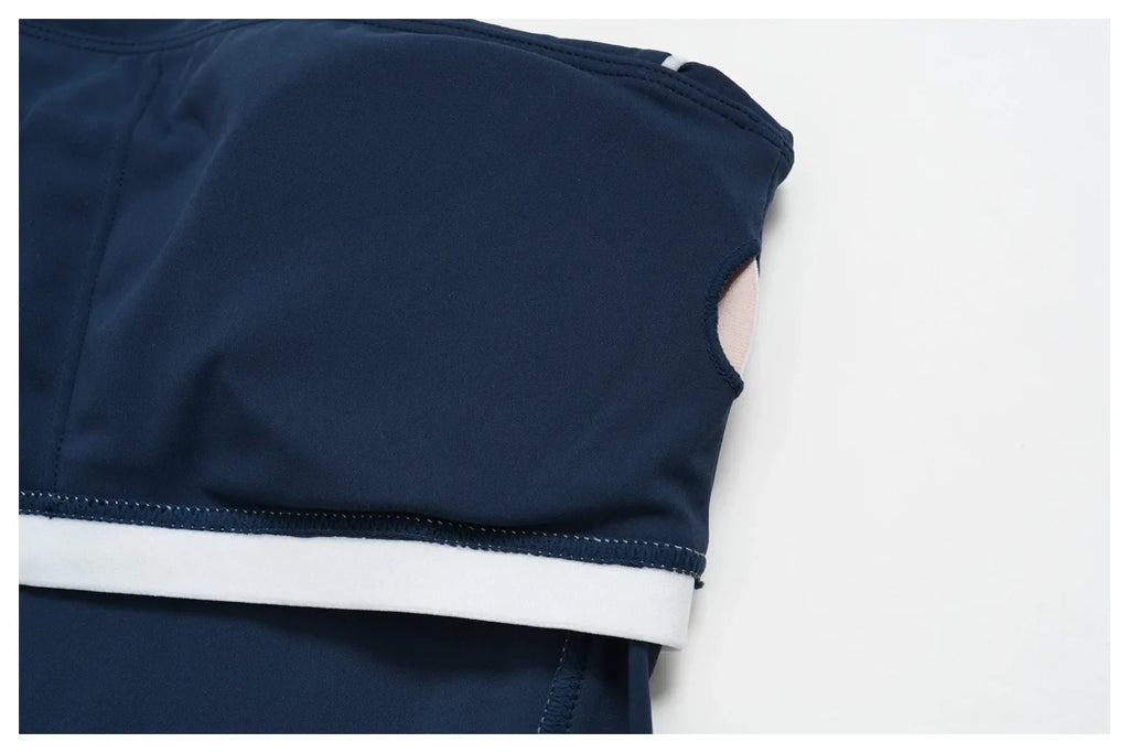 Color Blocked Strapless Yoga Suit 2 Pieces Women Sports Bra High Waist Leggings Fitness Suit Outwear Running Push Up Tracksuit