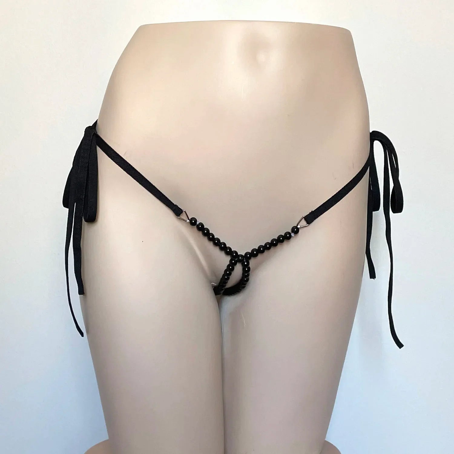 DEKA Women's Panties Swimming Open Crotchless Pearl Mini Micro Bikini Thongs G-Strings Swimsuit  Briefs Exotic Lingerie Underwar