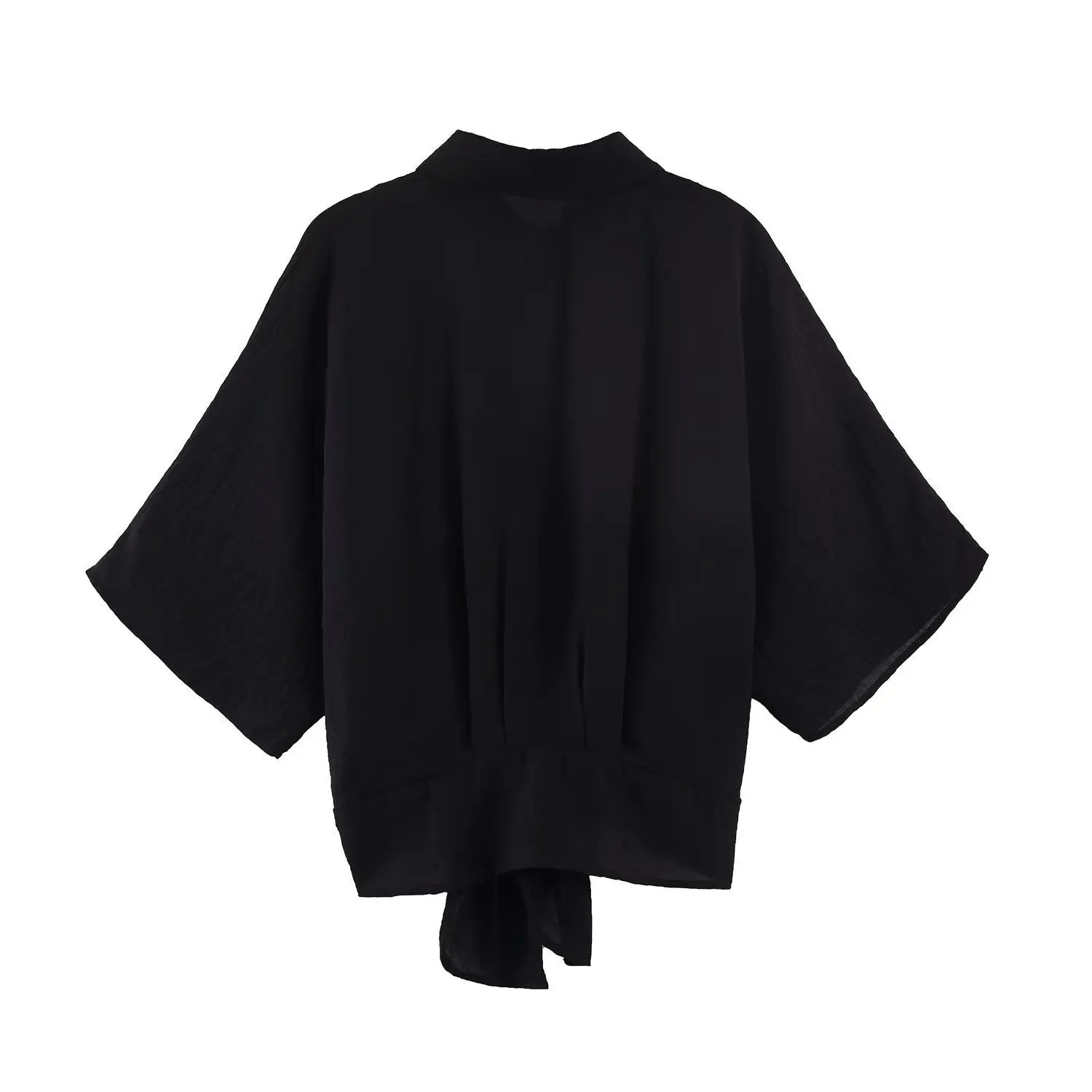 Women's Fashion Short-Sleeve Shirt Black White Striped Front Shirt Short Sleeve Button Up Blouse For Women Casual Wear 884U