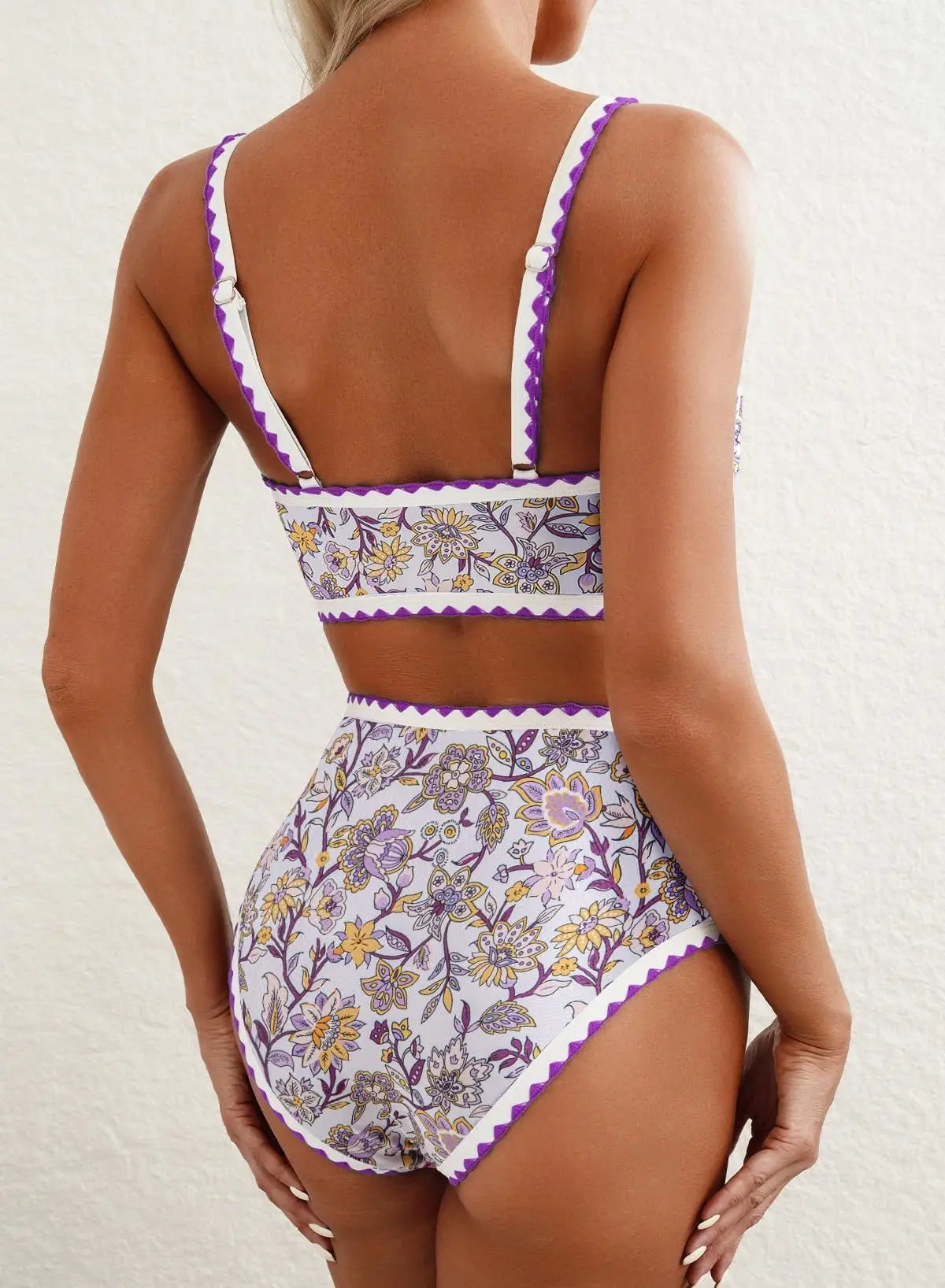 New Sexy Bikinis Print Swimsuits Women's Swimwear Push Up Female Beach Swim Wear Bathing Suits High Waist Bikini Set Pool Bather