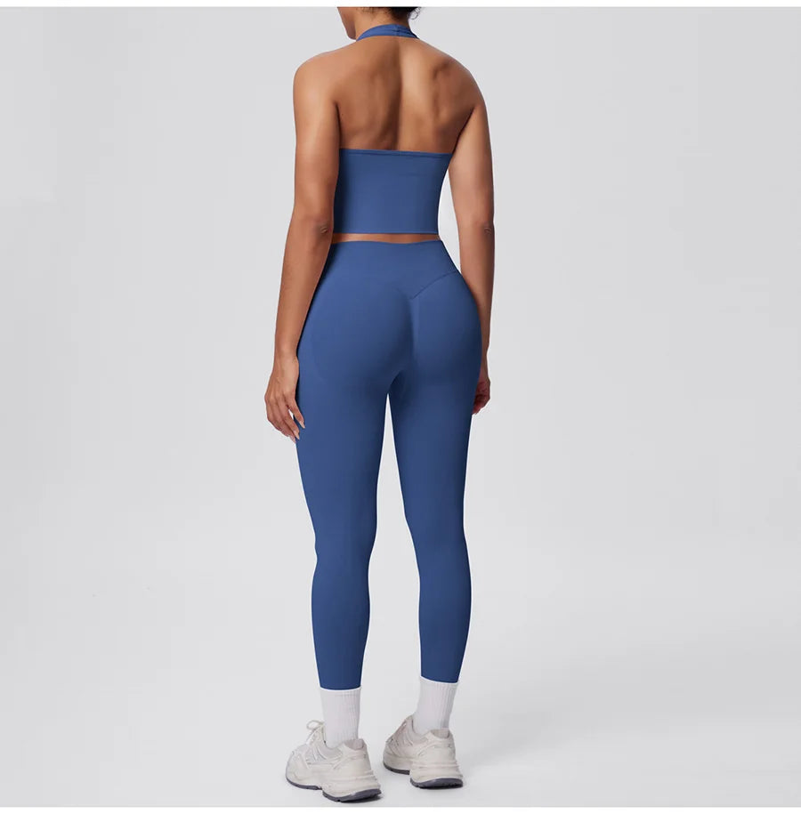 2pcs Yoga Set Gym Outfits Clothes Athletic Wear Yoga Suits For Women Fitness Set Tracksuits Sports Bra Gym Leggings Sportswear