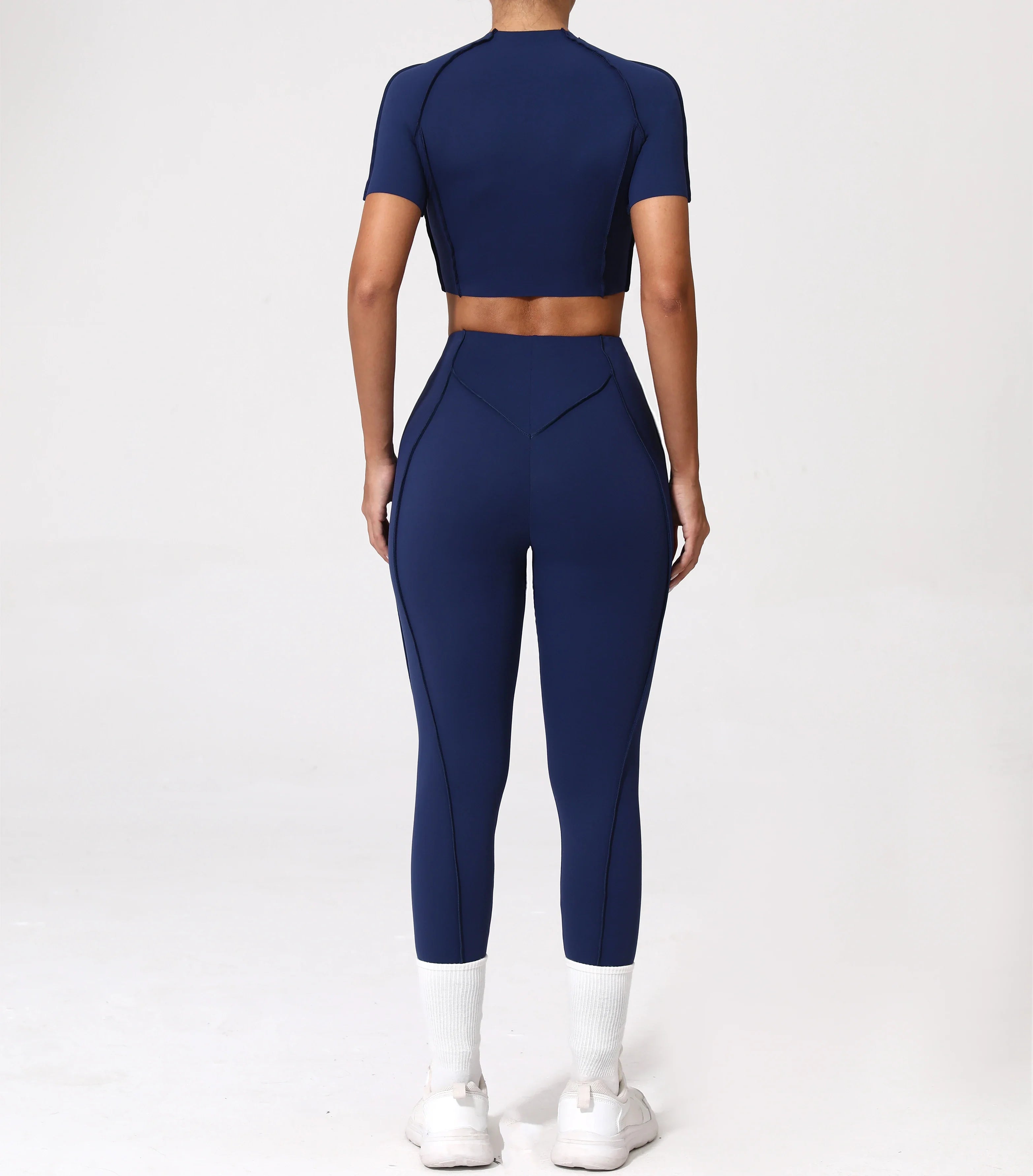 2PCS Yoga Suit Sports Set Women Quick-Drying Gym Set Women Tracksuit Running Workout Long Sleeve Sports Shirt Yoga Clothing