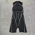 Yoga Jumpsuit Summer Short Sleeveless Sports Wear Gym Fitness Sports Bodysuit Women Dance Running Workout Clothes Yoga Jumpsuit