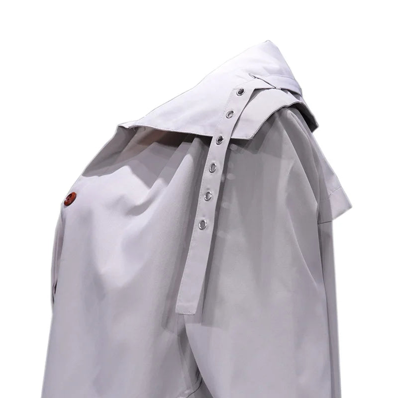 Phantasy Long Trench Coat Women Loose Button Fashion Casual Suit Elegant Female Pockets Streetwear Commuter Lady Coat Autumn